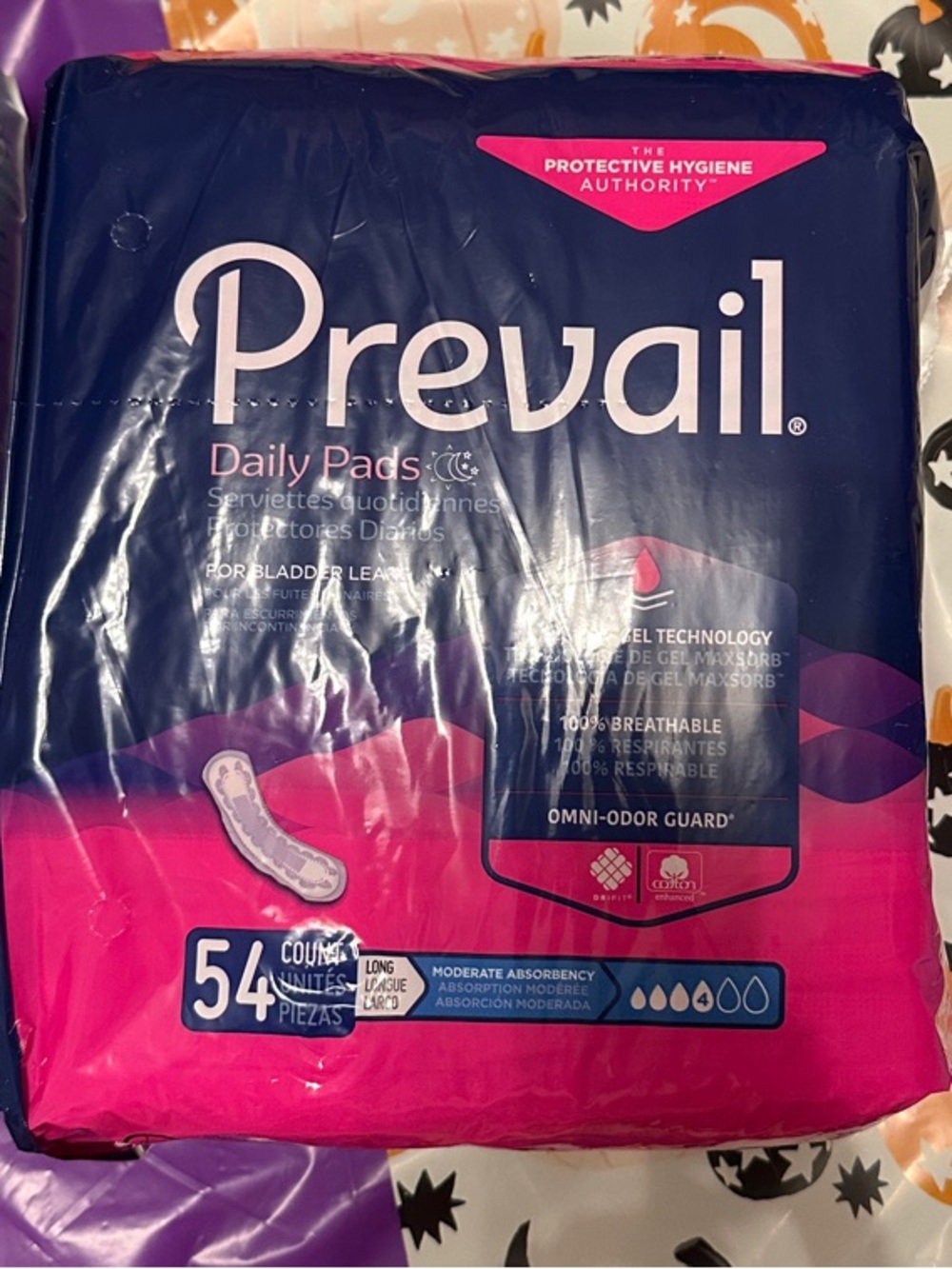 Prevail Daily Pads 54 count - Smoke free house